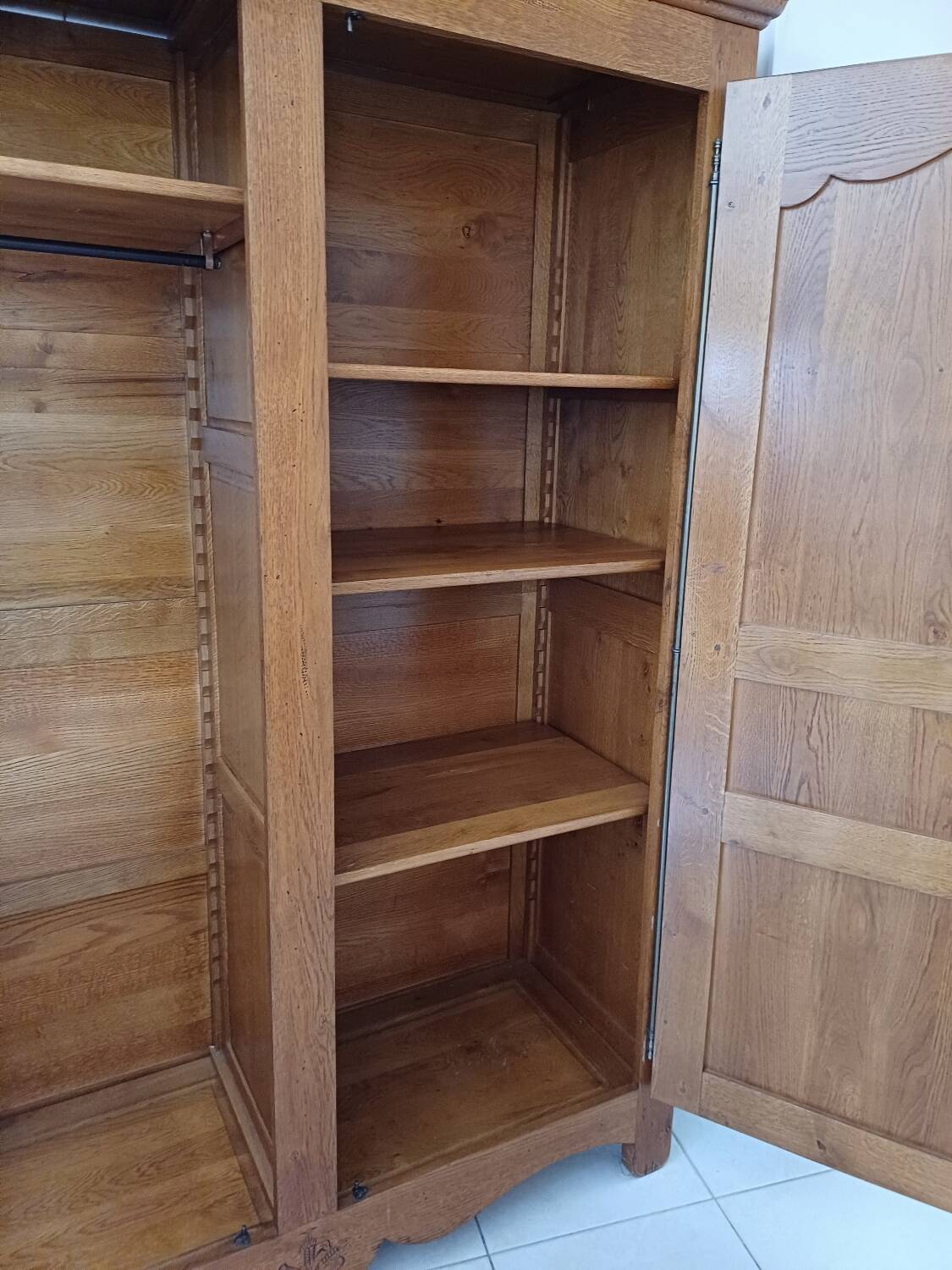Solid oak wardrobe