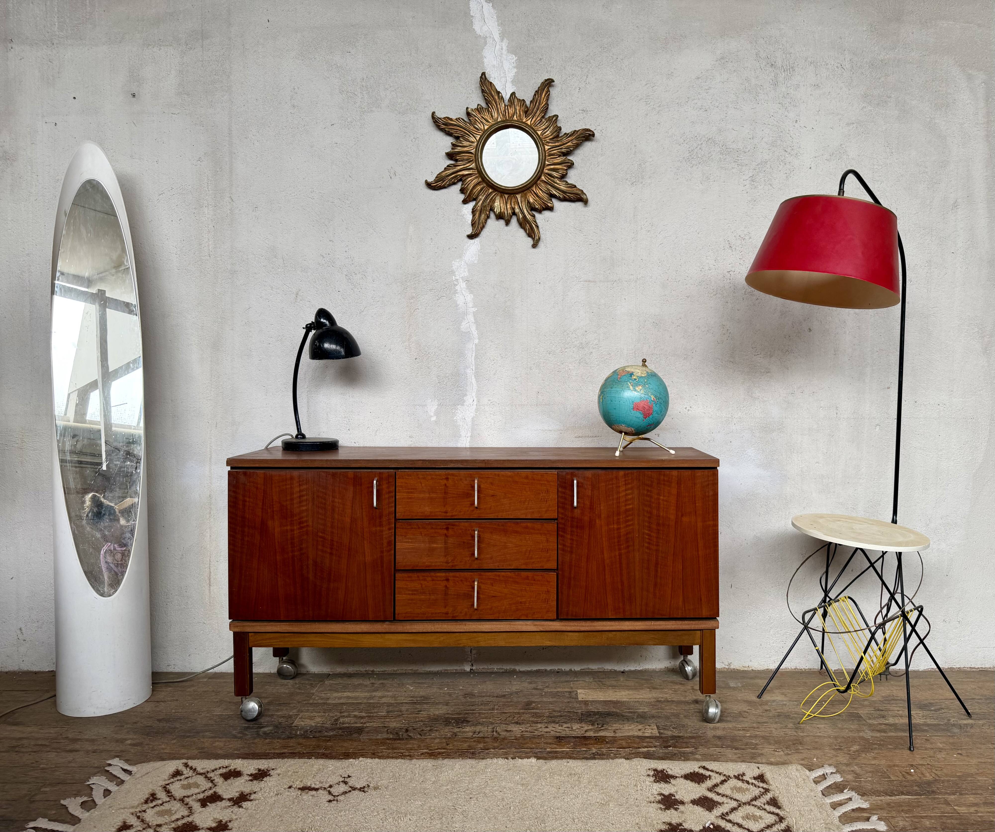 ✨ Vintage wooden sideboard – 3 drawers, 2 doors – Retro furniture ✨