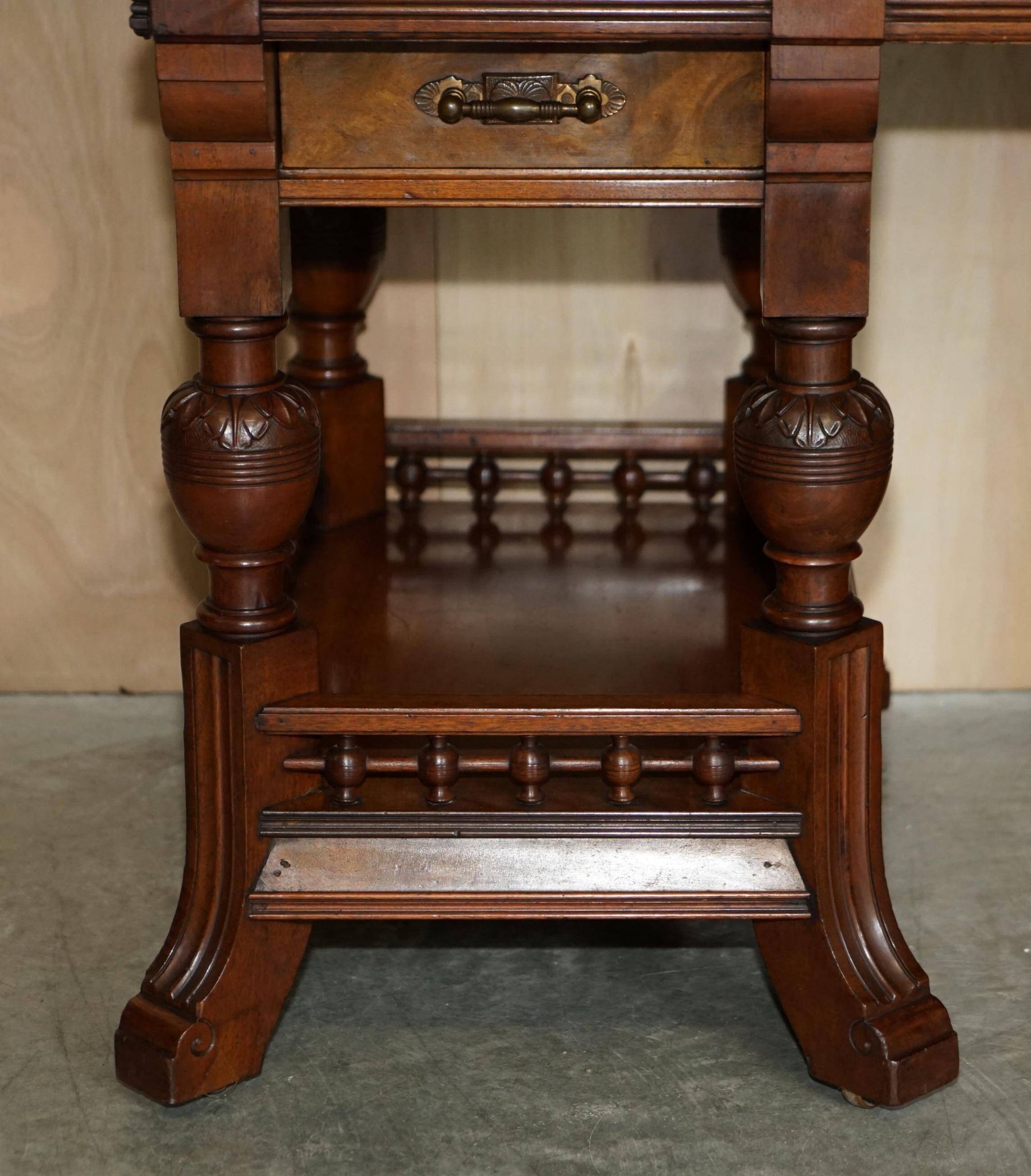 Shannon File Co drum desk in Victorian walnut with certificate.