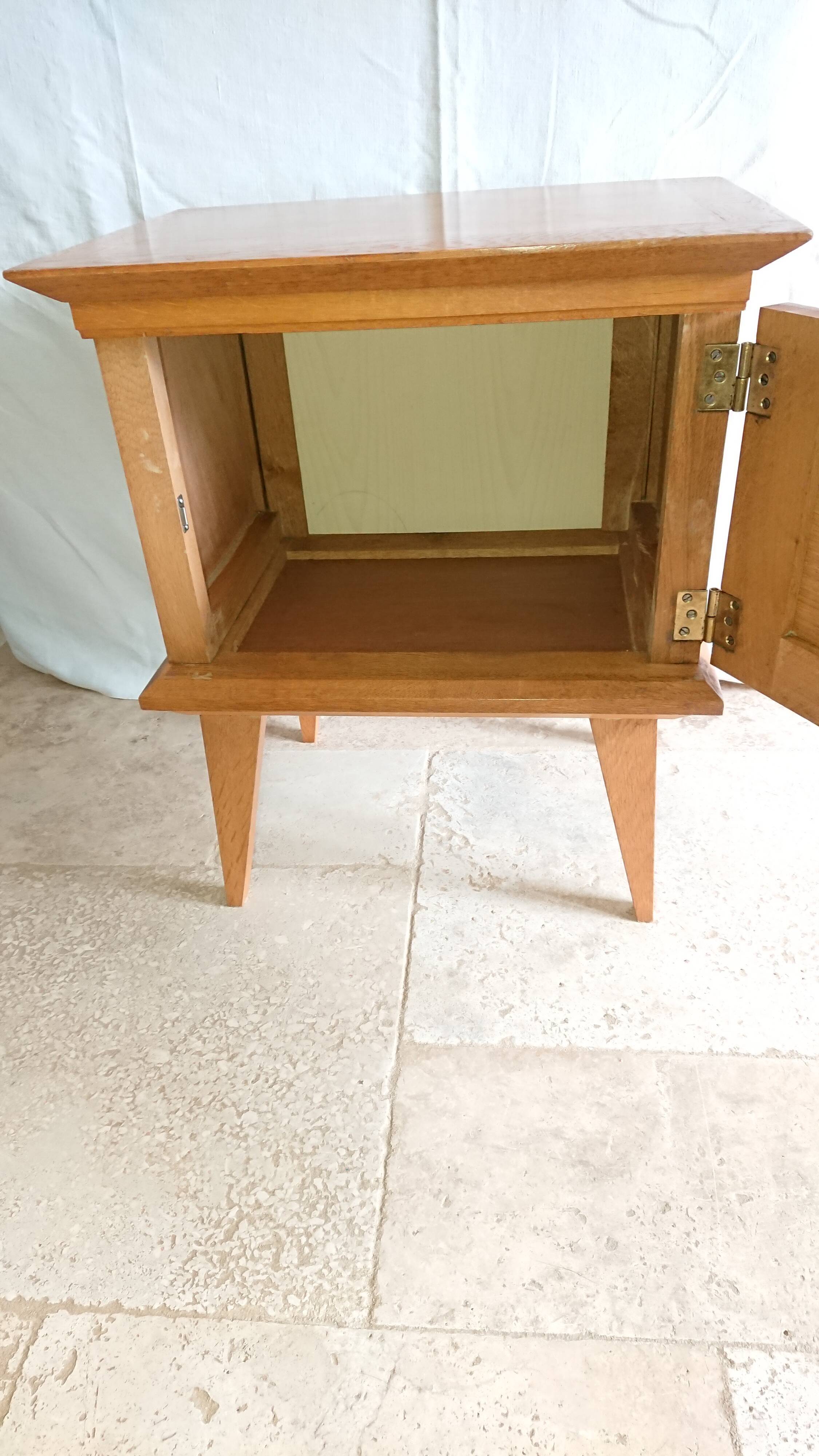 Light oak bedside table