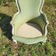Voltaire Armchair / Louis XV Bergère (White & Green Patina)