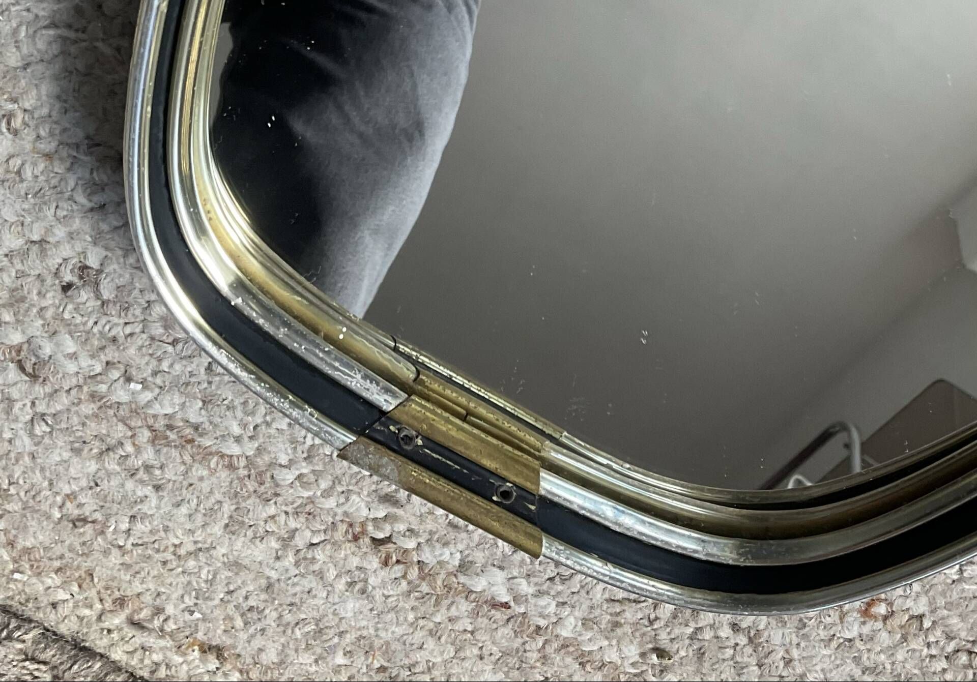 Miroir rétroviseur forme libre des années 60-70