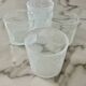 Lot 4 verres verre bullé blancs