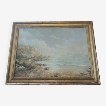 Sea scene painting signed FRAYARD lower right