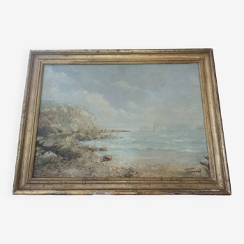 Tableau scène de mer signé Frayard