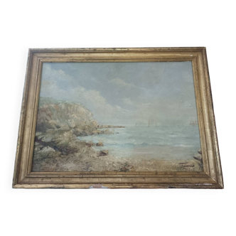 Sea scene painting signed FRAYARD lower right