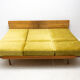 mid century sofabed in walnut by jindrich halabala for up zavody, 1950´s