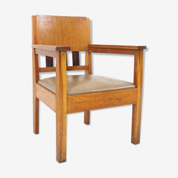 Dutch oak and rosewood armchair 1930