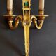 3 appliques murale bronze doré