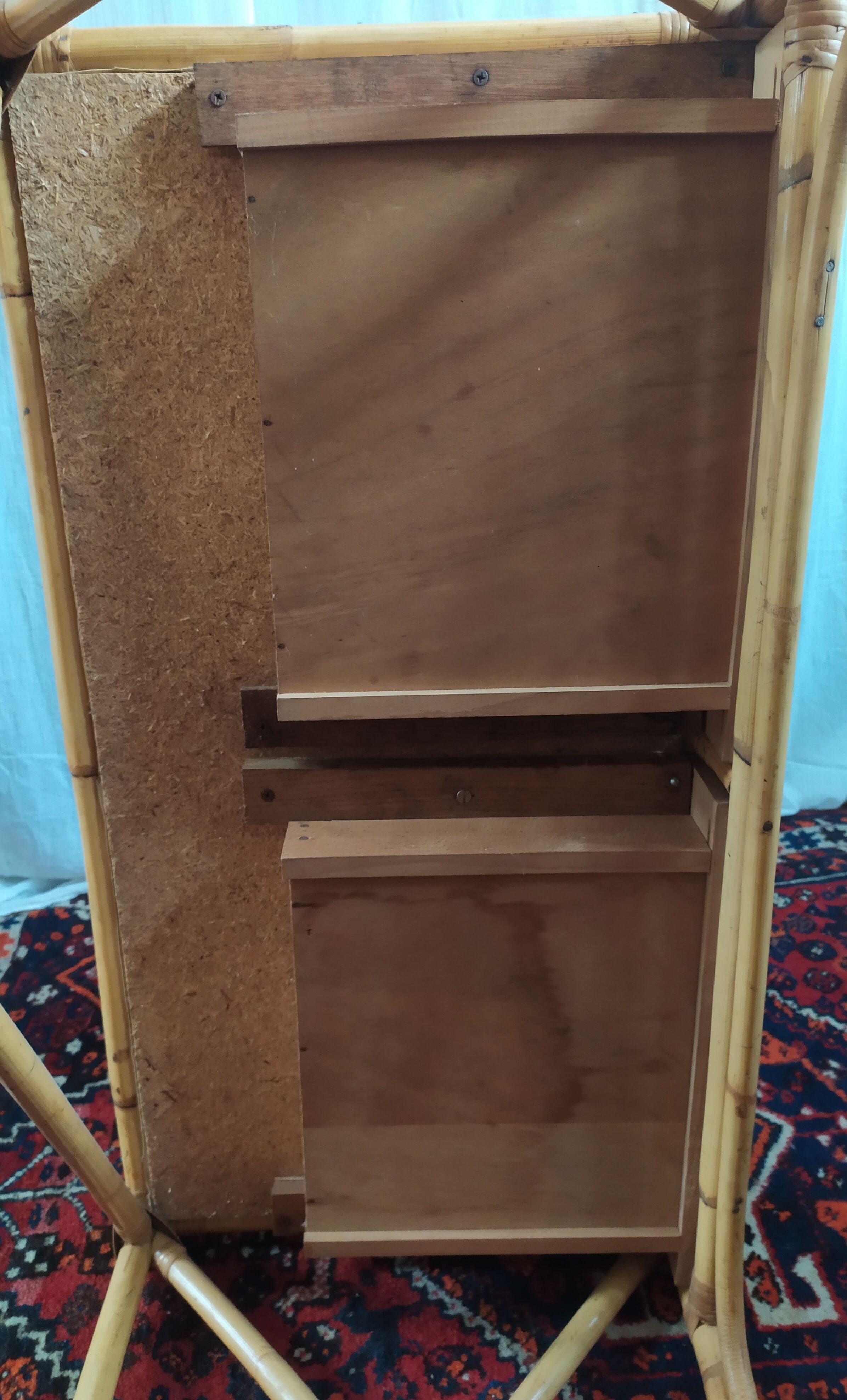 Vintage bamboo and rattan desk