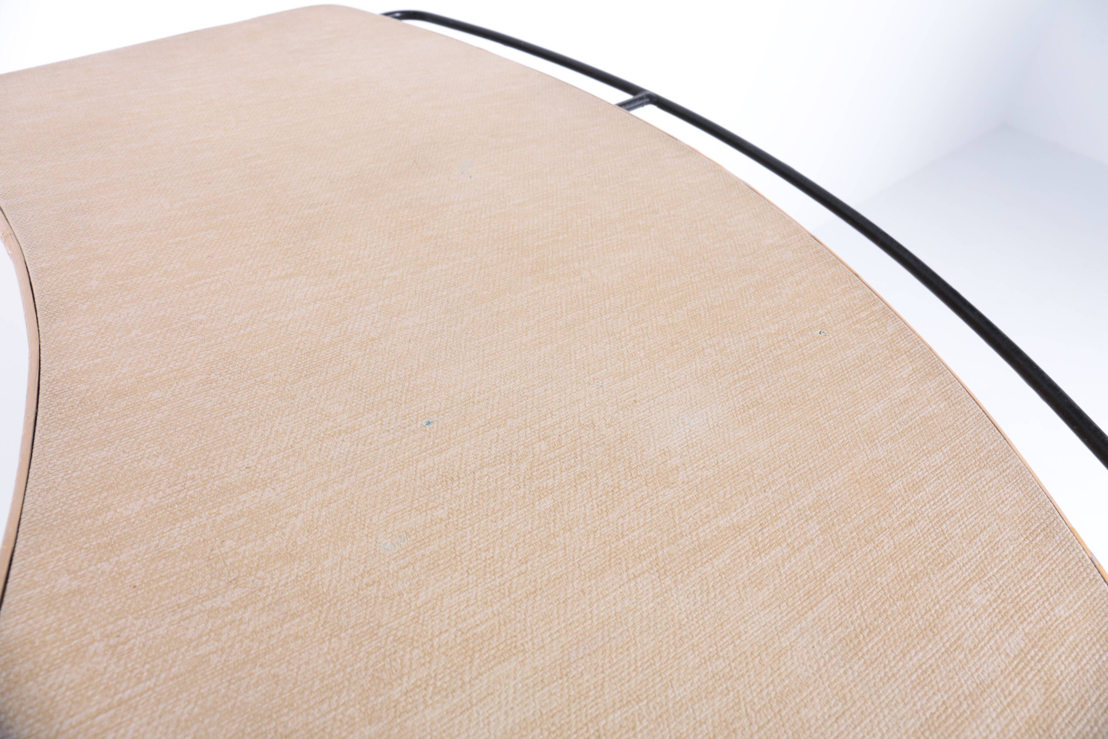 Vintage rattan and metal bar, 60s