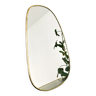 Golden brass mirror 45 cm