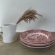 Assiettes anglaises rouges