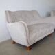 Grey velvet buttoned sofa by Levi's Mobelafarr