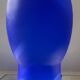 Lampe champignon en pâte de verre bleu et blanc