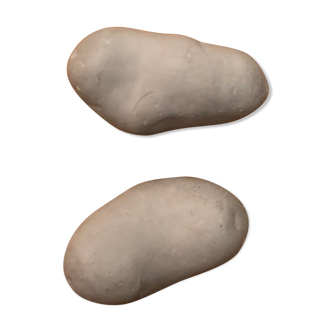 Pair of "potato" concrete patères Petite Friture design Sam Baron