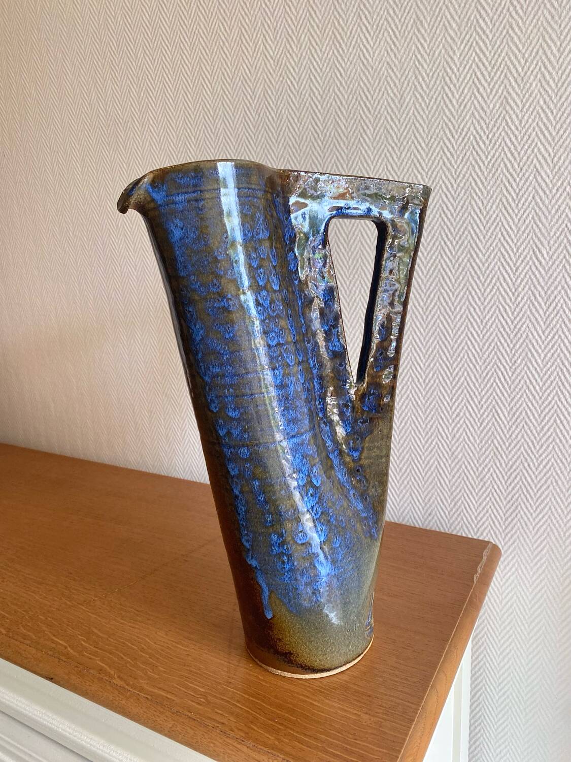 Stoneware carafe design signed