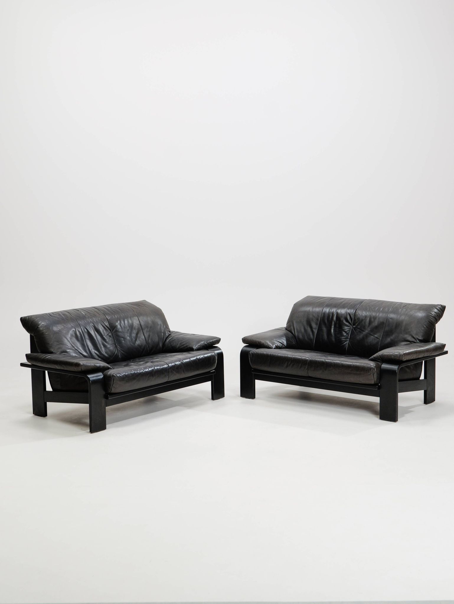 German postmodern brutalist lounge sofa by Rolf Benz for Musterring, 1990s, set of 2.