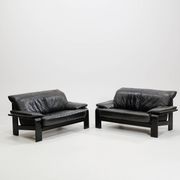 German postmodern brutalist lounge sofa by Rolf Benz for Musterring, 1990s, set of 2.