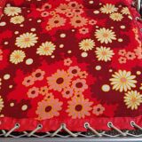 Folding sunbed lounger vintage flower camp bed