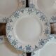 7 antique dessert plates in ironstone