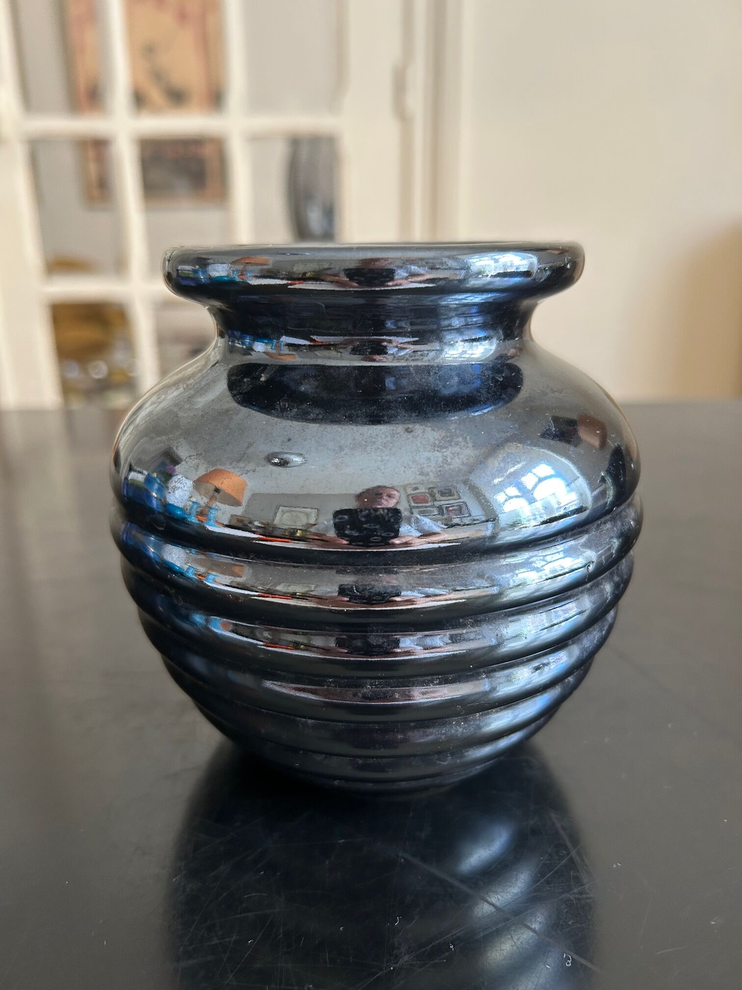 Rambervillers flamed sandstone vase