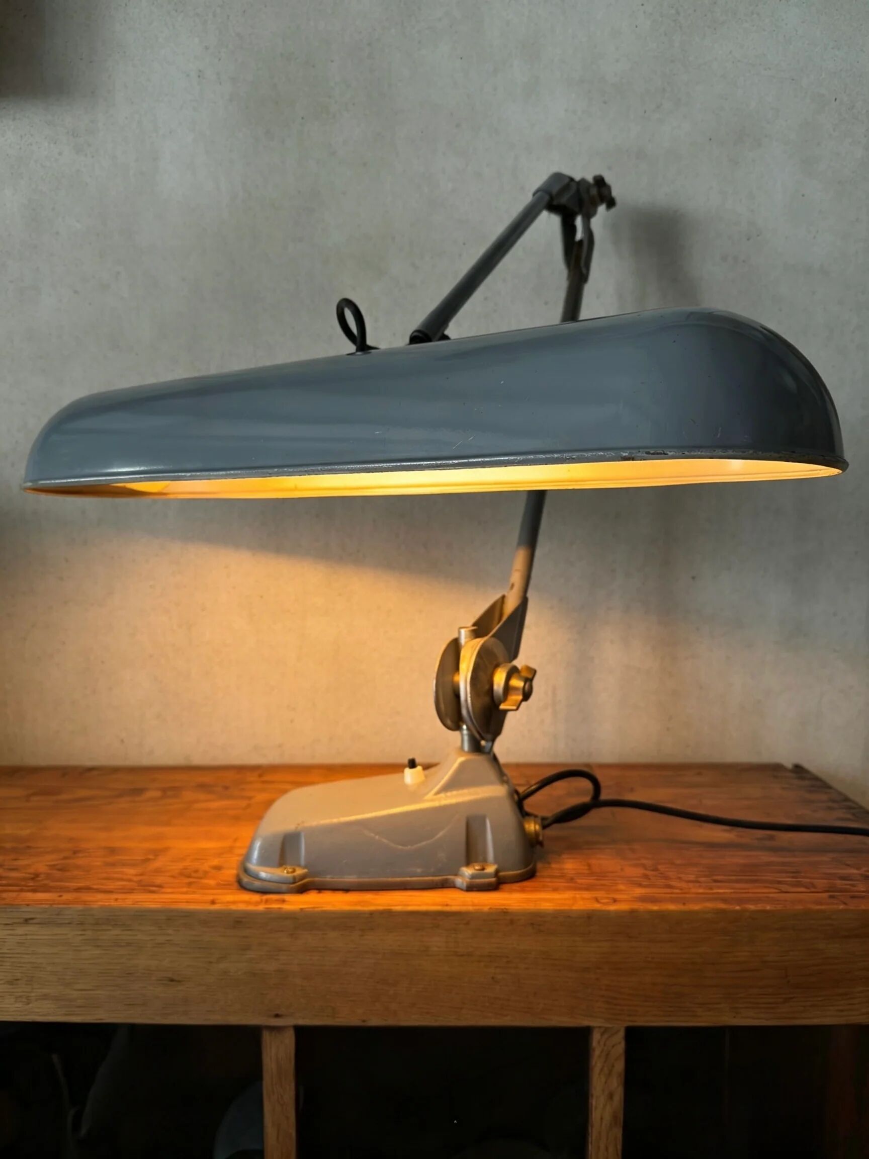 Large 1960s task lamp by Ernst Rademacher for Rademacher GmbH