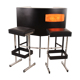 Vintage illuminated bar with stools, 1970s