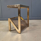 Brass magazine rack by Belgochrom, 1970s