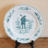 Set of 6 flat plates Limoges Haviland