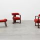Ensemble of Two Art Deco Chairs with Matching Stool, Belgium ca. 1920