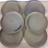 Set of 6 sandstone plates 22 cm