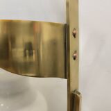 Lampe de table Vecchia Marina en verre opalin et laiton, 1950