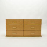 Commode art déco en sycomore poignées laiton années 1940