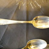 5 tablespoons in silver, 2 punches, fine decorations in relief