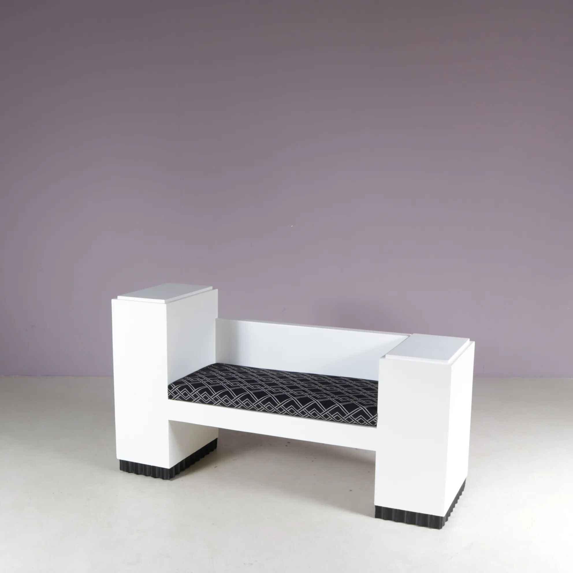 1930s Wiener Werkstätte style bench from Austria