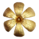 Wall light, ceiling light in gilded metal with gold leaf, 1970-1980