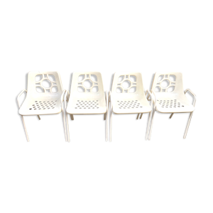 Lot de 4 fauteuils empilables