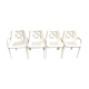 Lot de 4 fauteuils empilables années 60-70 en métal et plastique jardin