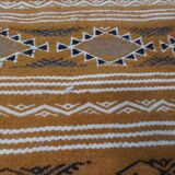 Kilim carpet mustard color handmade in pure wool 70 * 200cm
