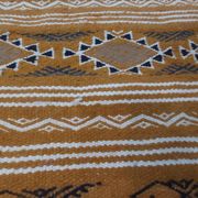 Kilim carpet mustard color handmade in pure wool 70 * 200cm