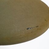 Huge 1970s brass table lamp with adjustable neck and shade from Hillebrand