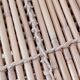 Vintage coffee table with braided cord in Audoux Minet bamboo style/1970s