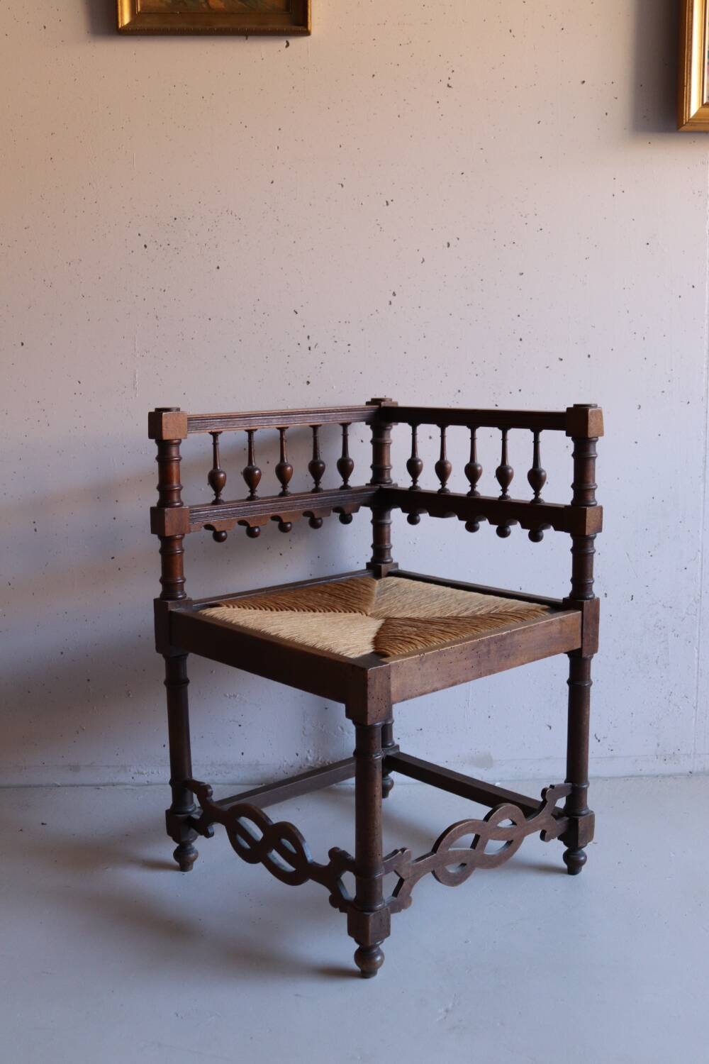 Vintage fireplace corner chair
