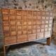 Antique pine drawer cabinet with 50 drawers, apothecary or hardware, 19th century