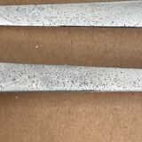 White glass and chrome wall shelf 60cm