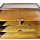 Wooden curtain desk binder