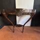 Antique wall console in carved walnut, Louis XV style, 19th century.