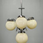 Lustre en verre Art Déco, Tchécoslovaquie, années 1930