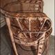 Fauteuil vintage Emmanuelle de Kok maison en osier et bambou 1970